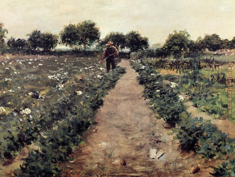 The Potato Patch painting - William Merritt Chase The Potato Patch art painting